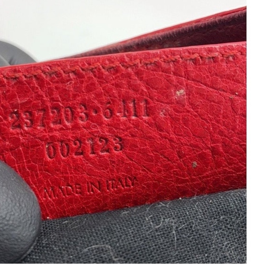 Balenciaga Red Leather Shoulder Bag - Picture 4 of 10